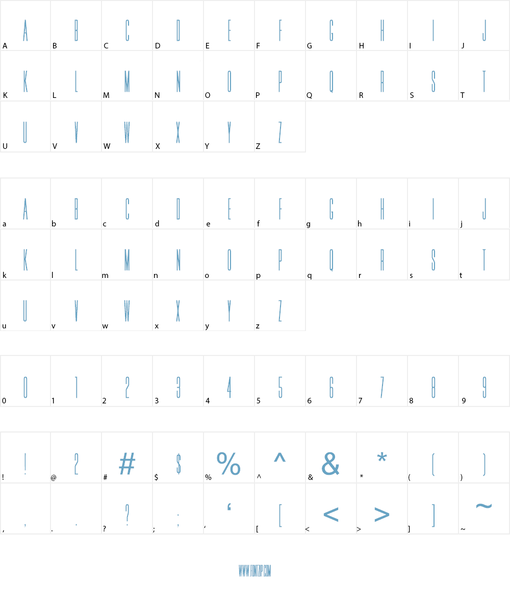 HFF Jammed Pack Font Character